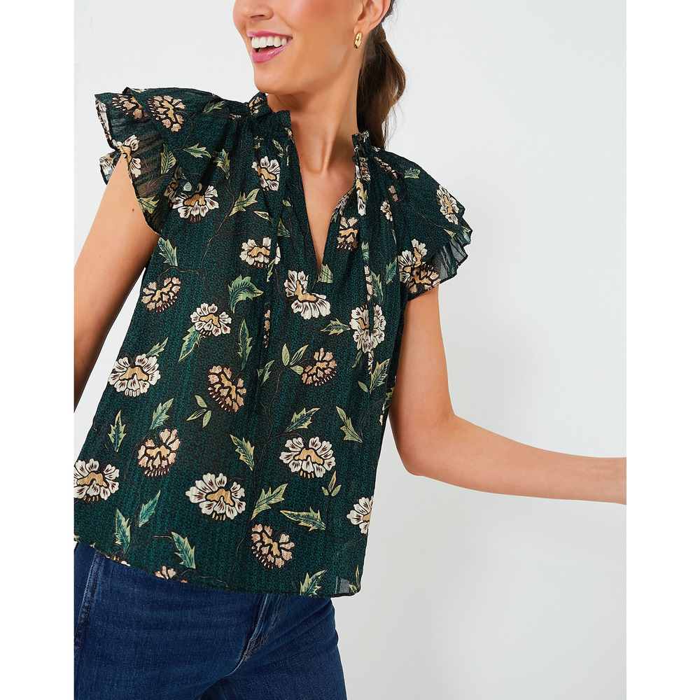 Tuckernuck 'Balsam Annie' Green Cotton Top Size 2